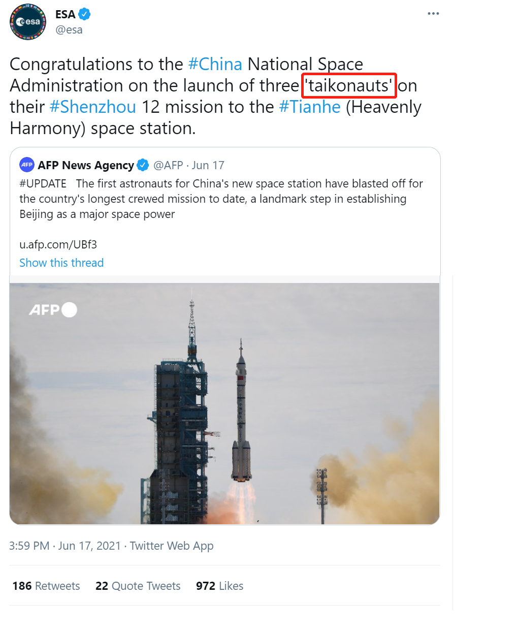 为何中国航天员叫taikonaut？中国崛起后：多了哪些中国式英文？