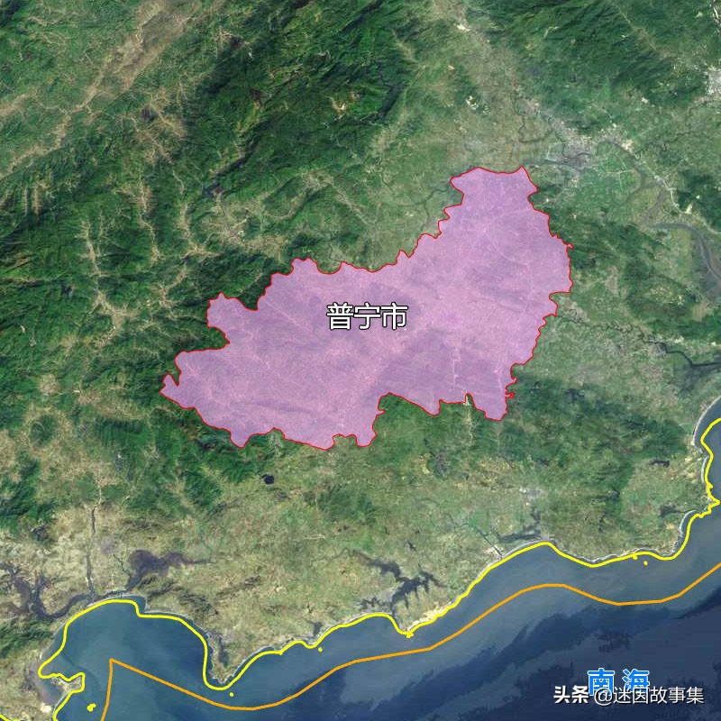 7张地形图,快速了解广东省揭阳市辖的5个区县市