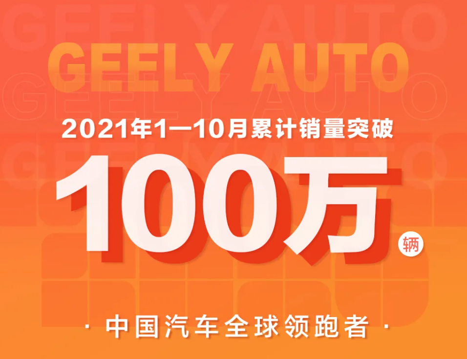 吉利汽车销量快报：累计销量突破100万台，领克品牌月销超2万台