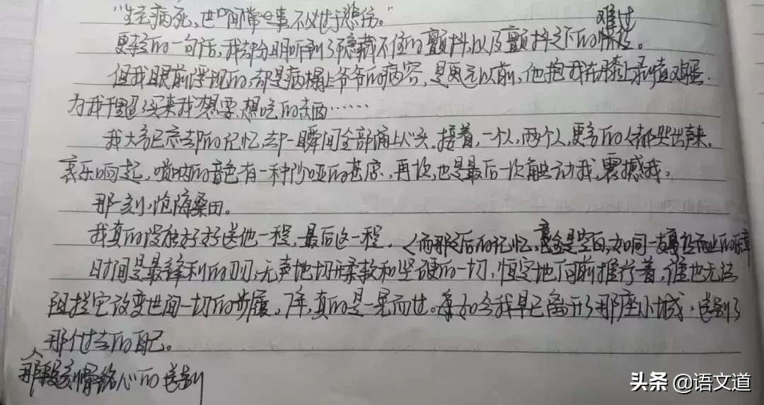 作文800字高中手写图片