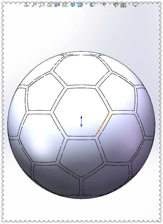 足球怎么画啊(用SolidWorks快速建模一颗足球，这种画法只用了6个特征)