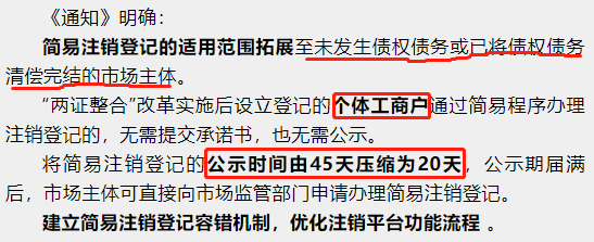 重磅！简易注销不到30天即可，适用主体和流程一并说清