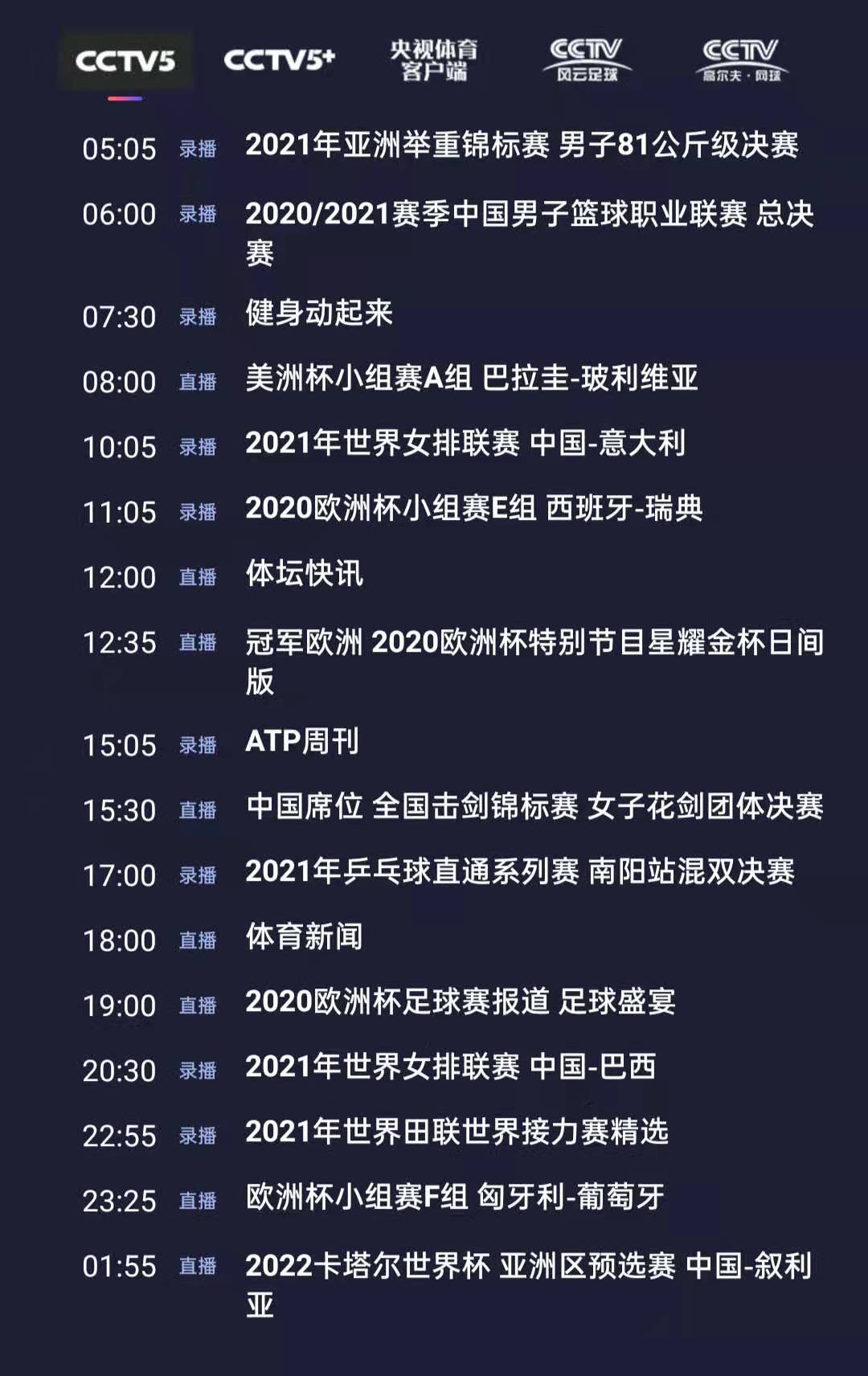 世界杯直播同时段(央视体育今日节目单：晚间01:55世界杯亚洲区预选赛(中国-叙利亚))