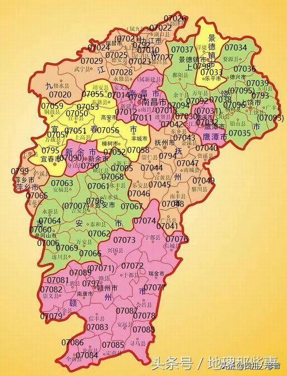 江西省上世纪90年代每个县都有区号，有多少人还记得？