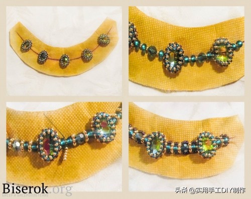 「串珠作品」硅孔雀石珠子项链、耳环制作及作品欣赏