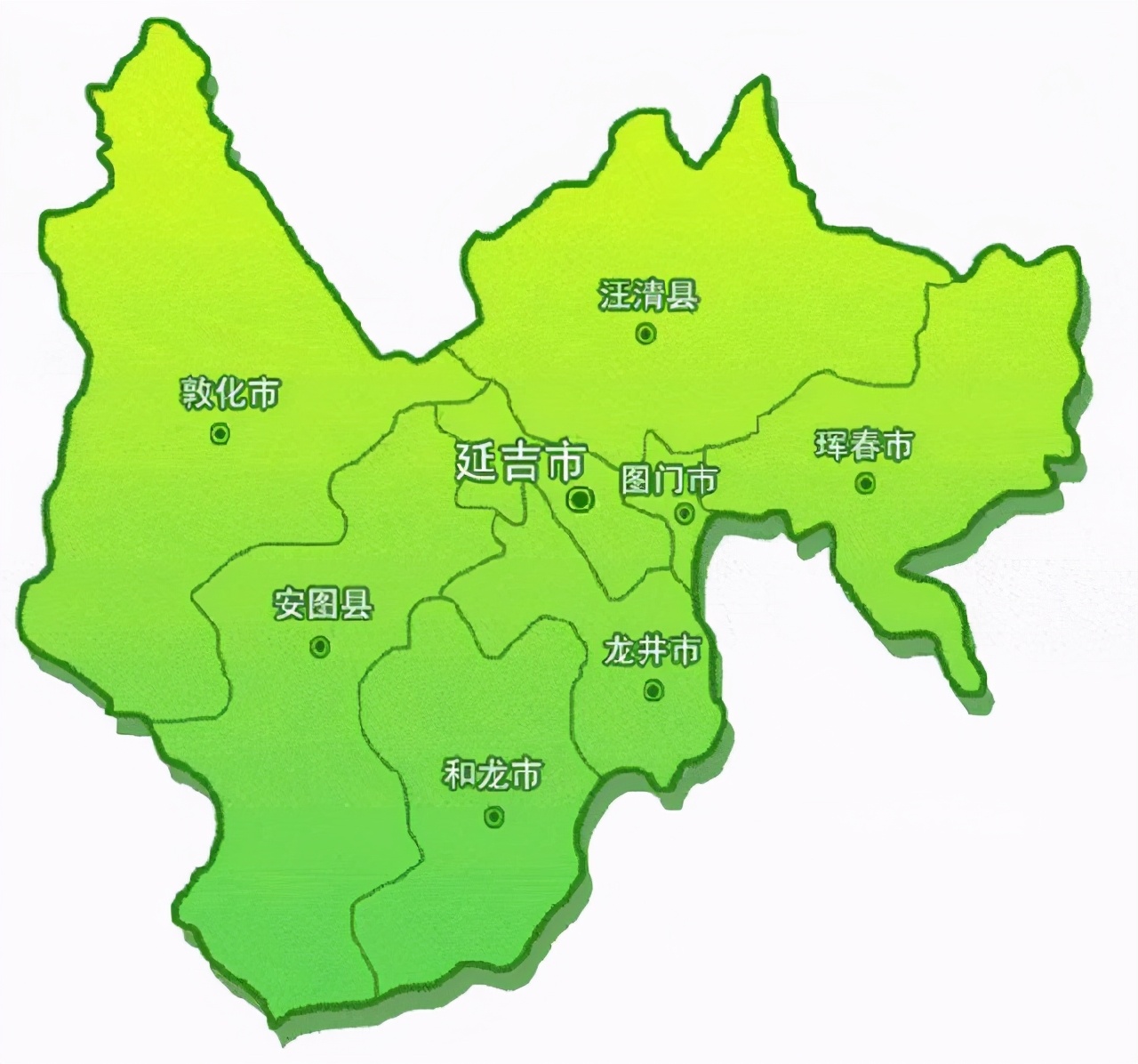吉林省各市县地图图片