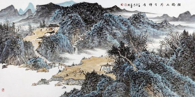 陈子昂《春夜别友人》：明月隐高树，长河没晓天