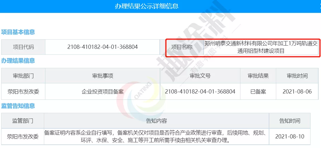 全国8月份铝型材新建项目汇总：新增多条喷粉线