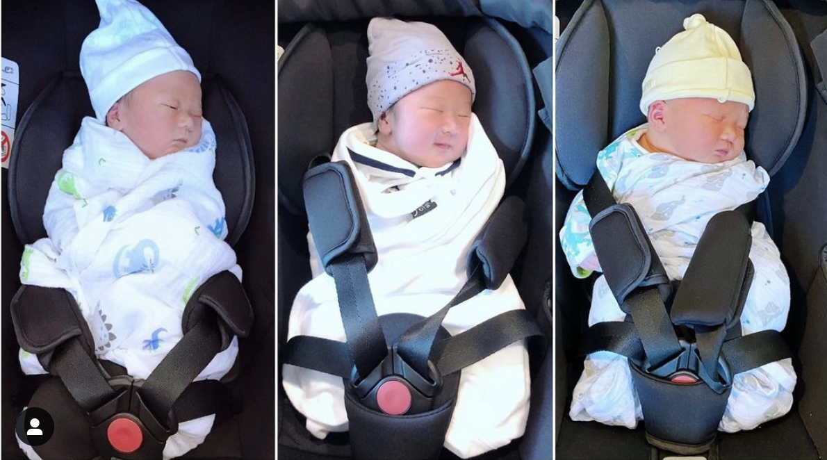 胡杏儿42岁生日，李乘德晒全家福喊老婆“女王”，仨儿子帅气可爱