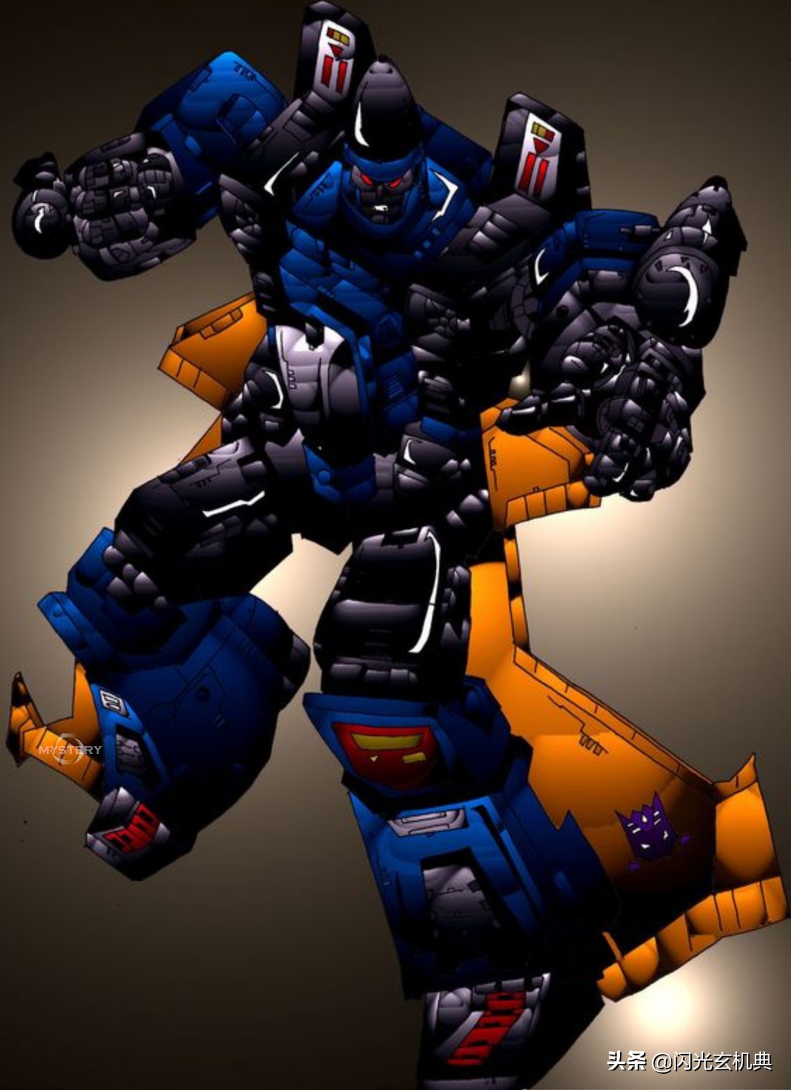 变形金刚g1动漫人物:再创作鳞甲贴风格狂派霸天虎