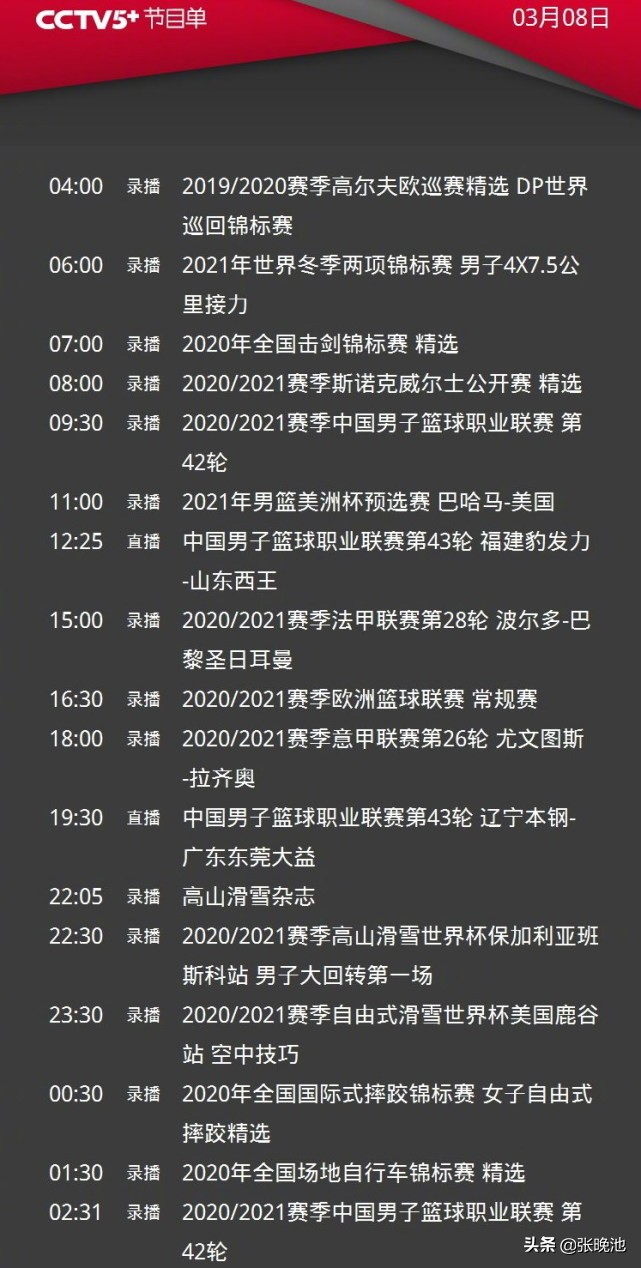 篮球cba重播哪里看（CCTV5直播天下足球，央视转4场CBA，5+辽篮战广东男篮）