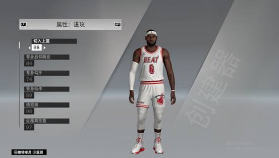 nba2k21背身后仰动作(NBA2K：巅峰詹皇亮相陈列室，本季会是他吗？热火全力詹大揭秘)