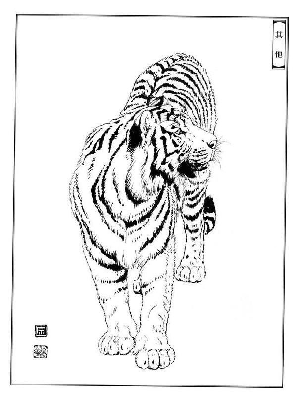 强壮的老虎简笔画(如何把虎画的虎虎生威，画出虎的气势？)