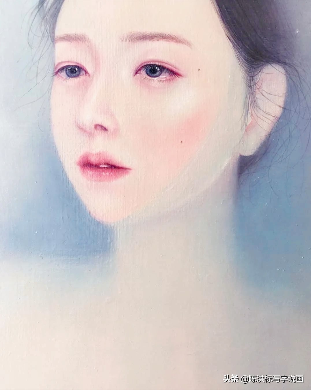 画中的人体太真实，少女伤心的泪水清晰可看，神情楚楚可怜惹人爱