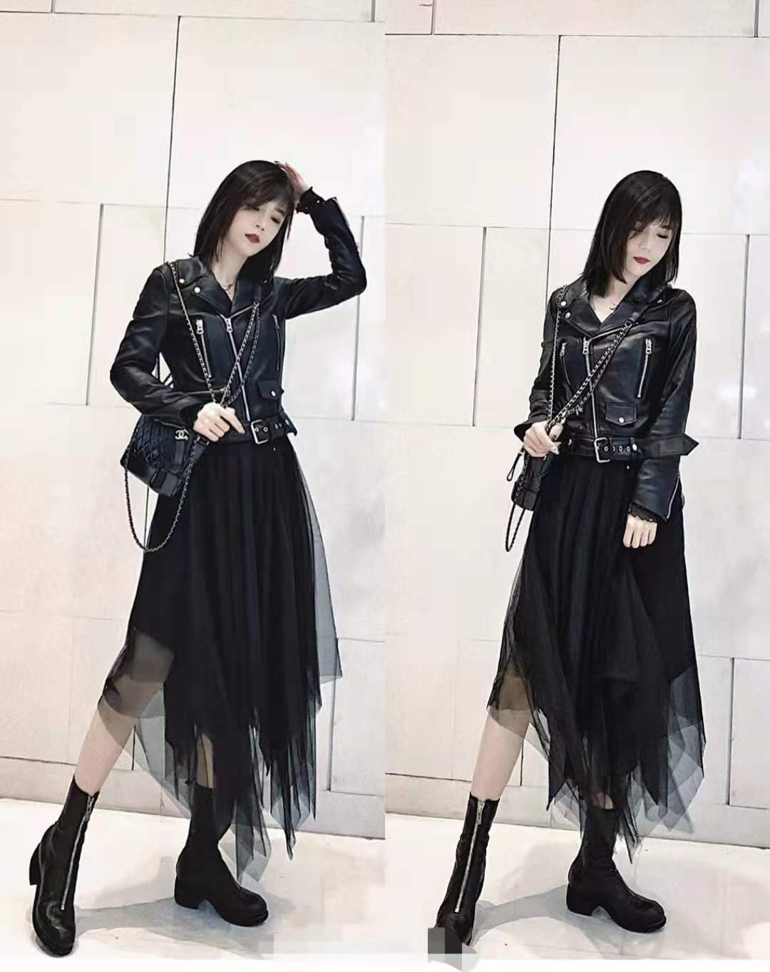 短款皮衣搭配什么裤子好看