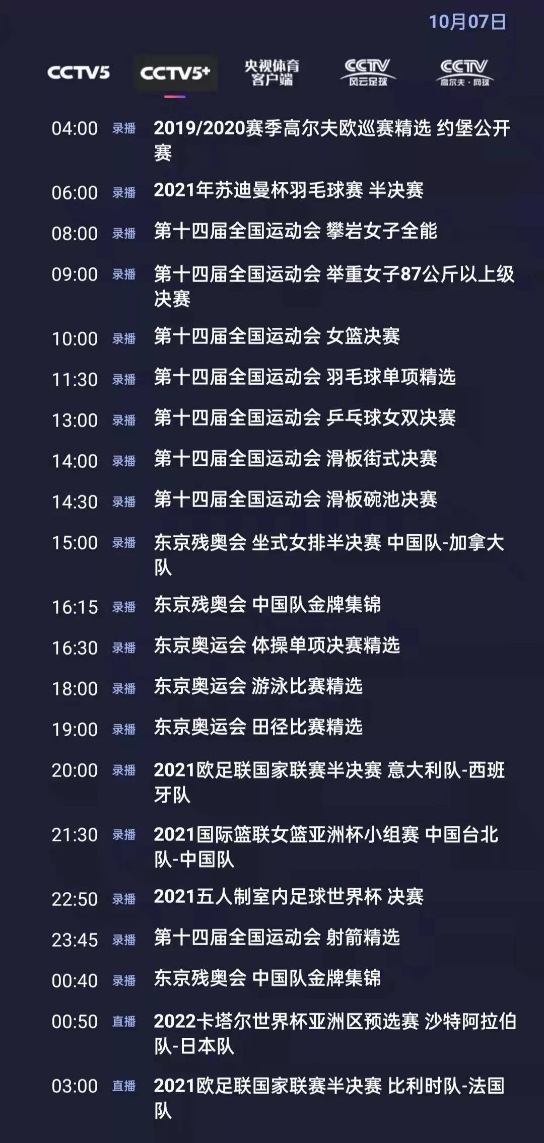 2021世预赛足球直播在哪里看(CCTV5 今日节目单：晚间直播世预赛亚洲区12强赛(沙特vs日本))