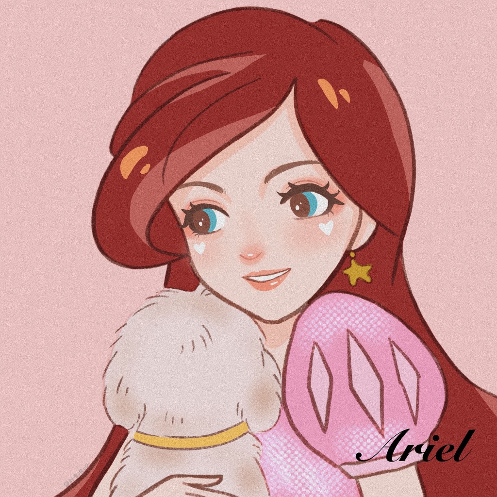 爱丽儿公主爱小狗