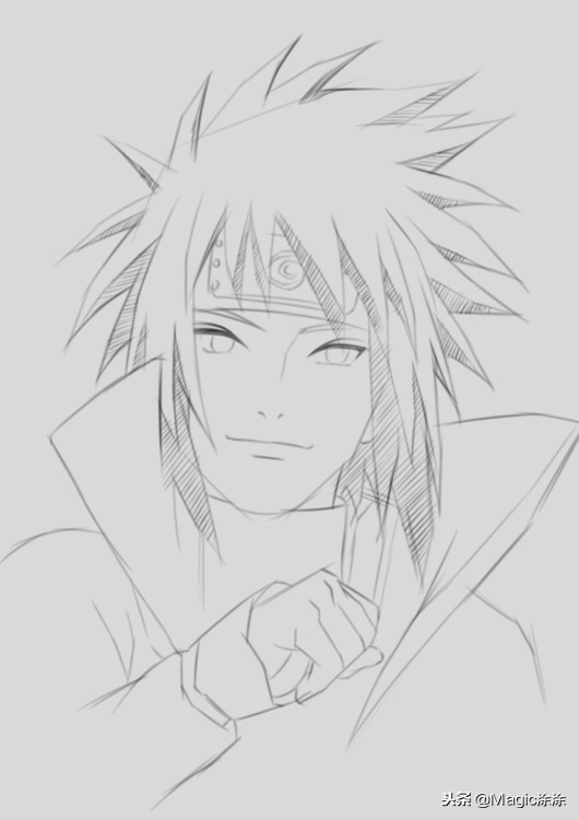 怎么画火影忍者(动漫人物手绘教学 火影忍者波风水门)