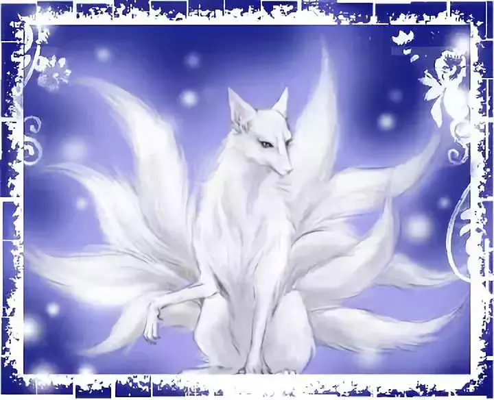 于是,八尾狐长出了华丽的第九条尾巴,变成了真正的九尾狐,而少年的