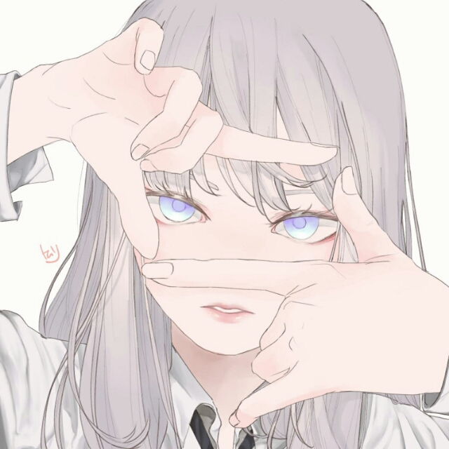 可爱动漫女生头像  头像设计  我与你  披星月提灯长夜未乏