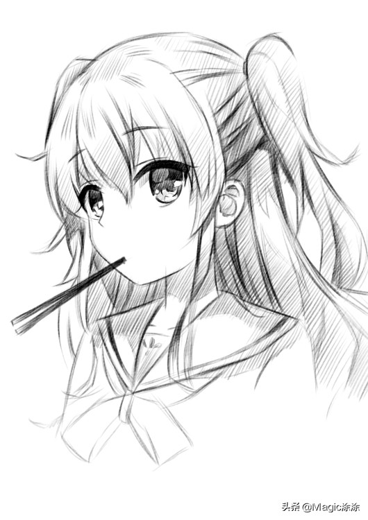 女孩怎么画女孩怎么画长发古代动漫