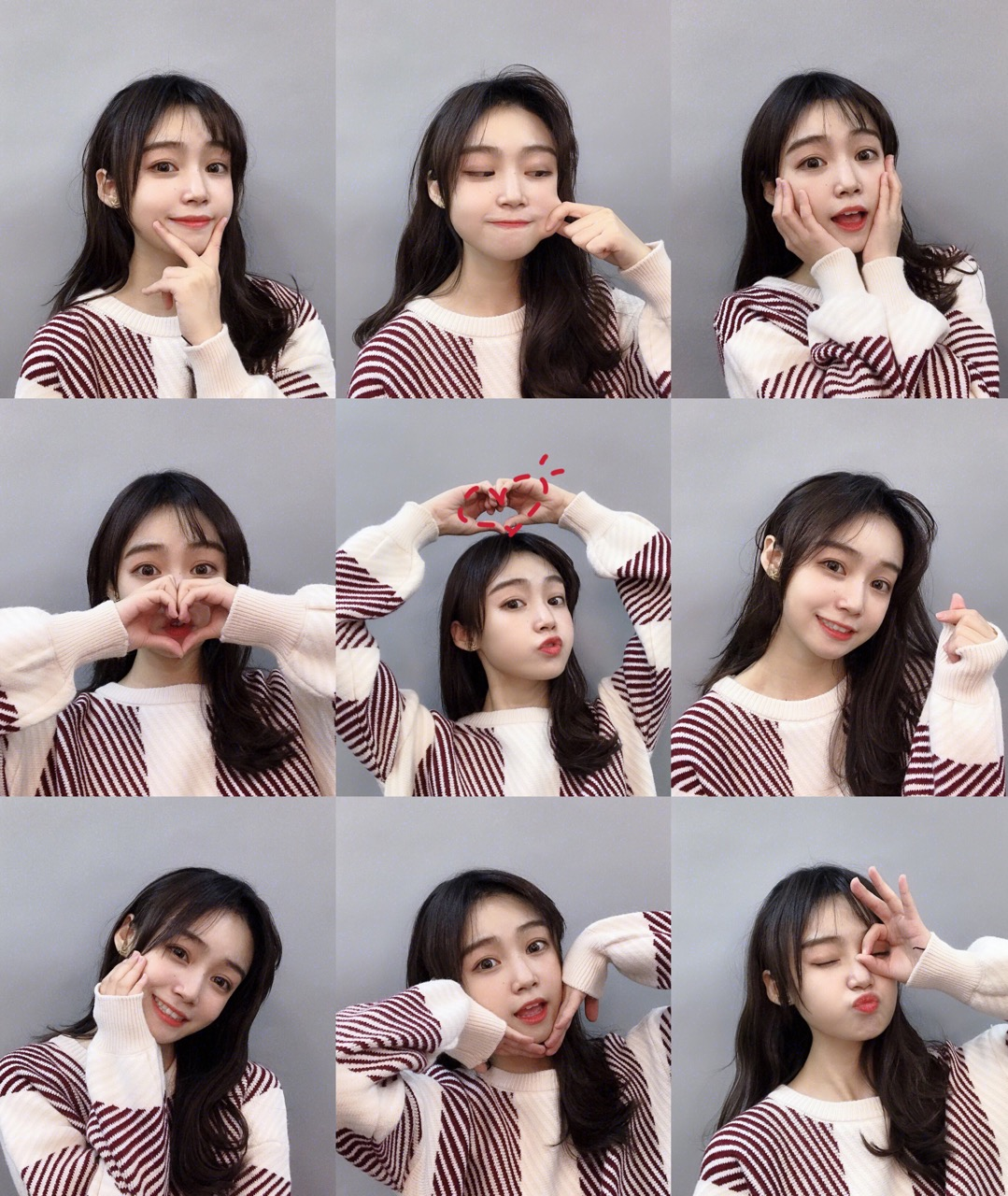 拍照姿势合集|九宫格自拍动作大全 拒绝尴尬表情