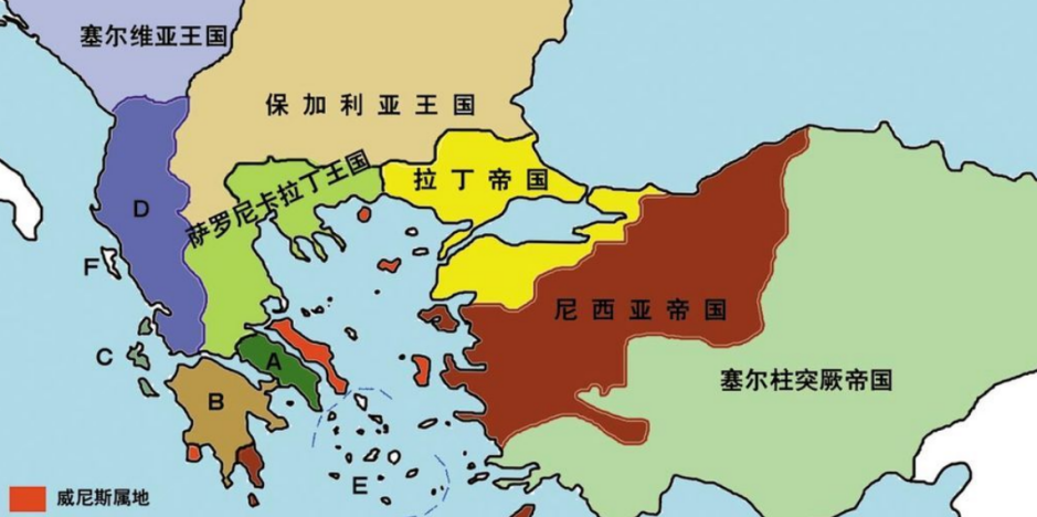 到公元14世纪,帝国只剩下了希腊南部的一小块地区和首都周围的一片