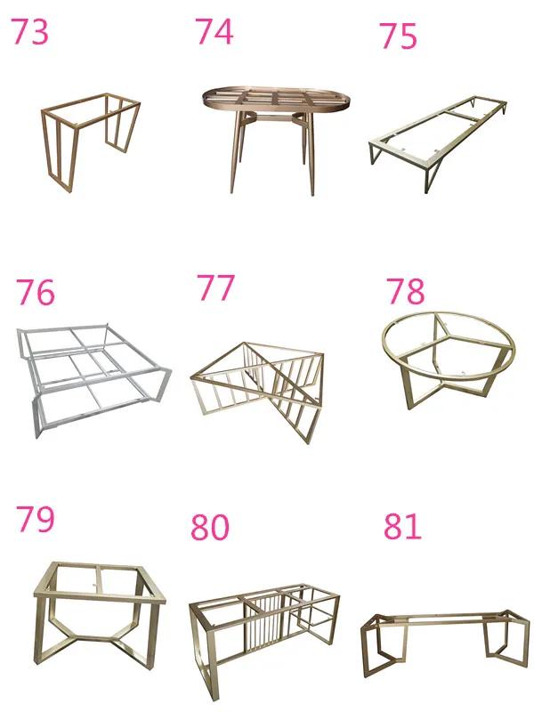 定制铁艺桌脚桌腿支架金属办公桌腿茶几大理石餐桌腿架子不锈钢腿