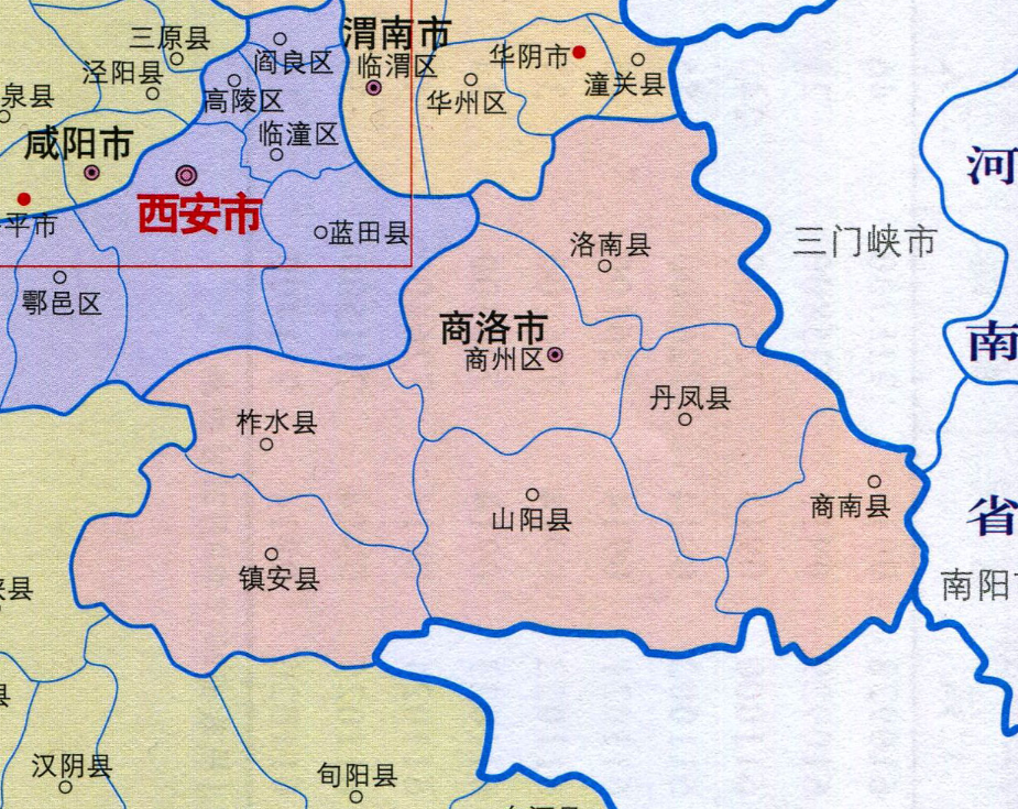 陕西省商洛市行政区划图片