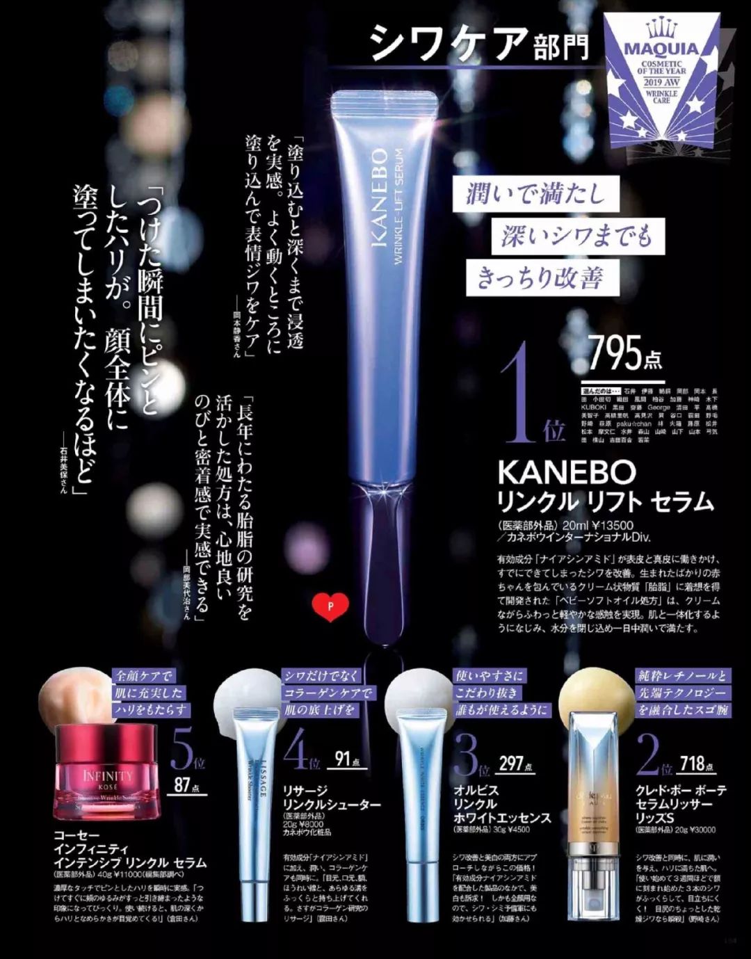 2019下半年最佳护肤美妆品排行榜｜日杂《MAQUIA》best cosme大赏
