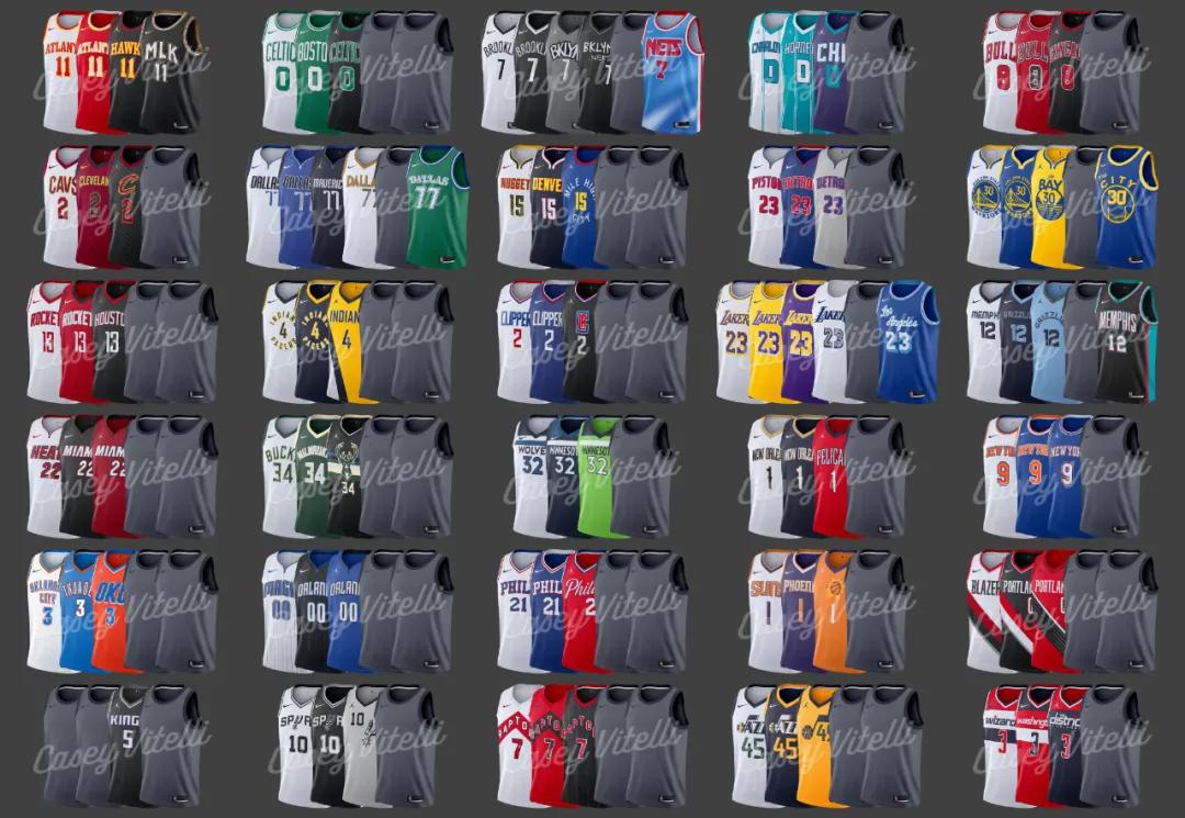 nba有哪些球队有短袖版球衣（NBA球员上身：新赛季城市版球衣，独行侠和猛龙队很帅）