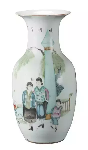 干货︱民国粉彩时装人物瓷器(好资料)