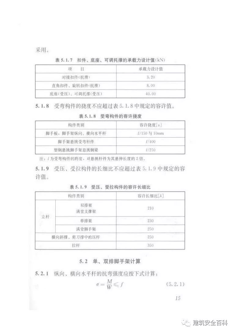 JGJ 130-2011 建筑施工扣件式钢管脚手架安全技术规范