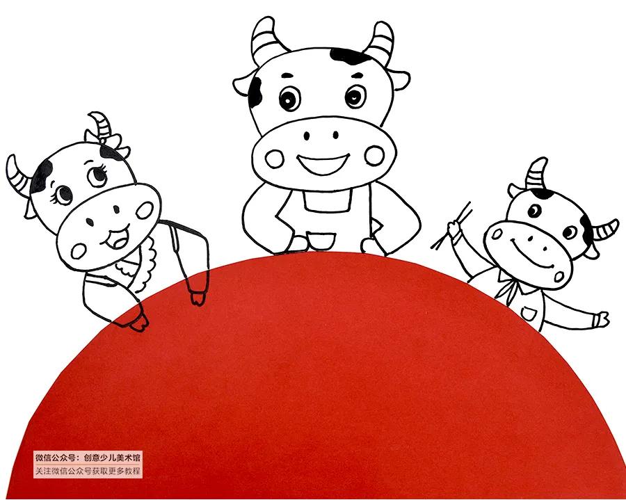 儿童画教程 | 新年主题画《年味，从一桌年夜饭开始！》