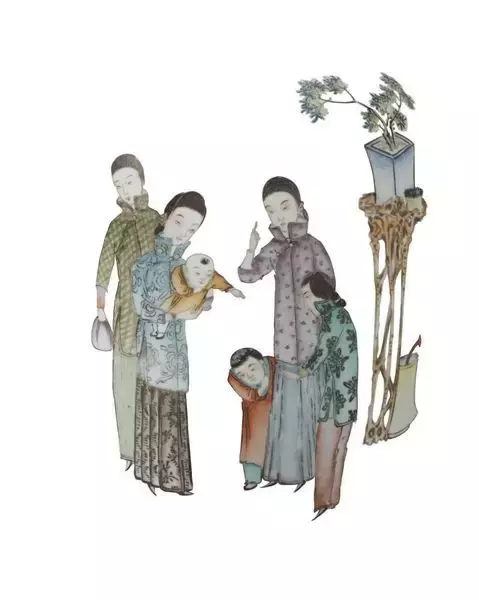 干货︱民国粉彩时装人物瓷器(好资料)
