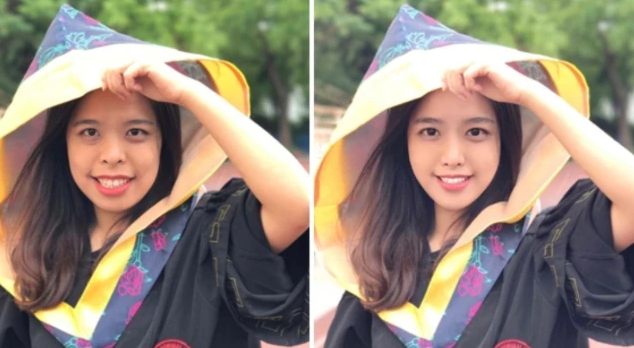大学生“修图前后”对比照，男生技术一流，女生好似“换脸”