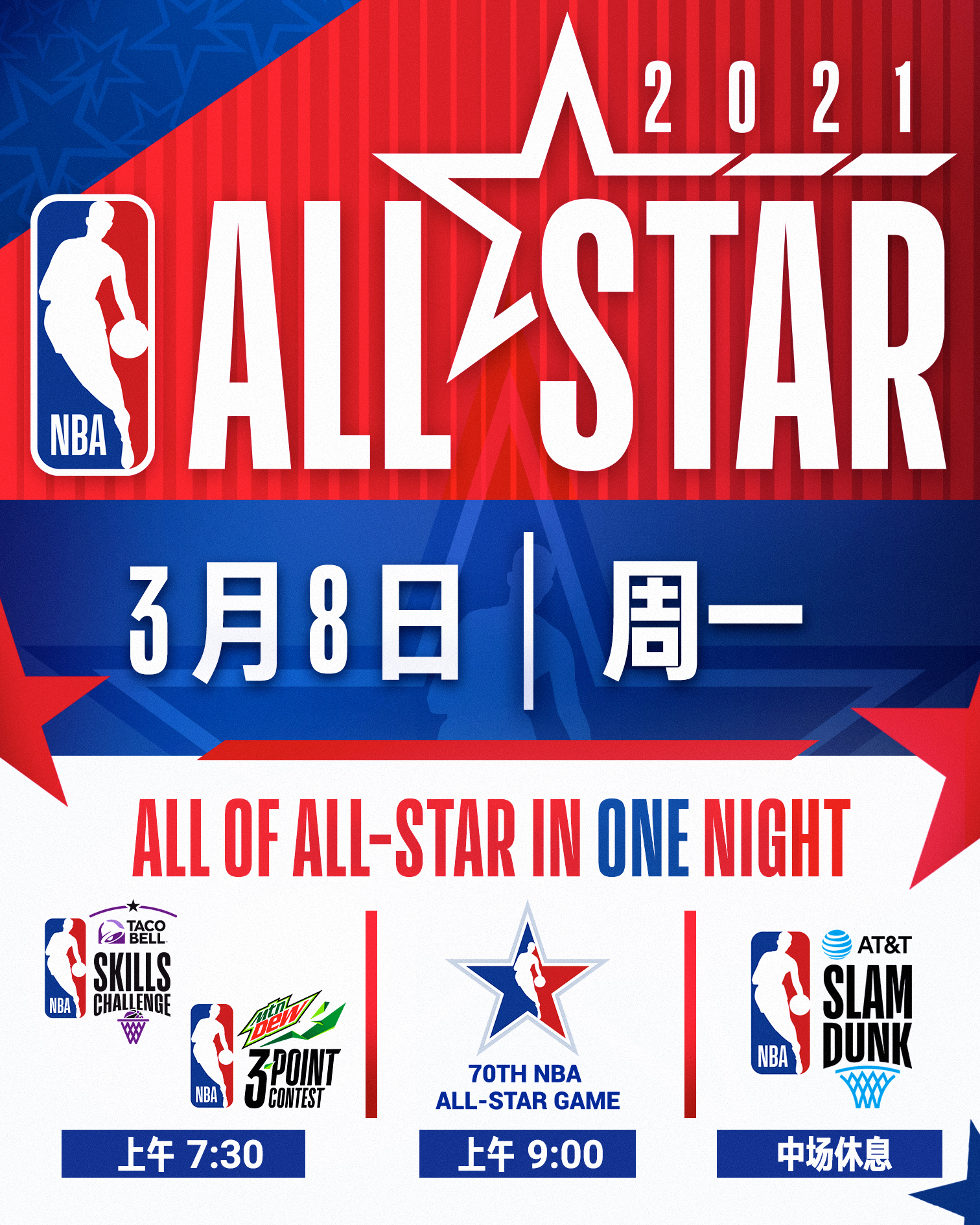 NBA2021全明星时间(星中之星！2021NBA全明星赛将于3月8日在亚特兰大举行)