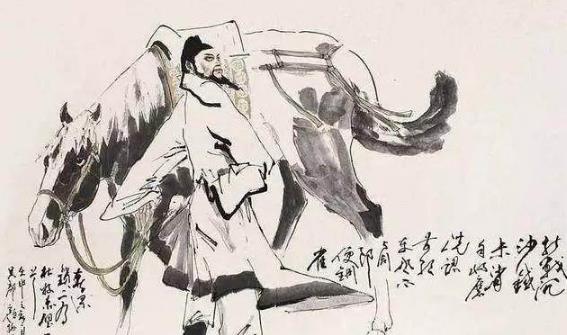 马致远《天净沙·秋思》：枯藤老树昏鸦，小桥流水人家，古道西风瘦马。夕阳西下，断肠人在天涯。