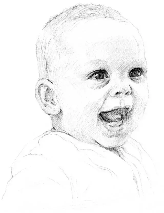 「素描人物教程」萌呼呼的小婴儿