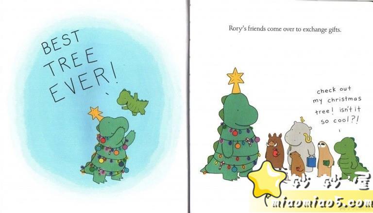 【双语绘本】恐龙主题英文绘本 基础级：恐龙罗里之圣诞树 Rory the dinosaur needs a christmas tree带精美插图图片 No.14
