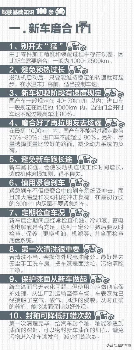 汽车驾驶基础100条精华指南