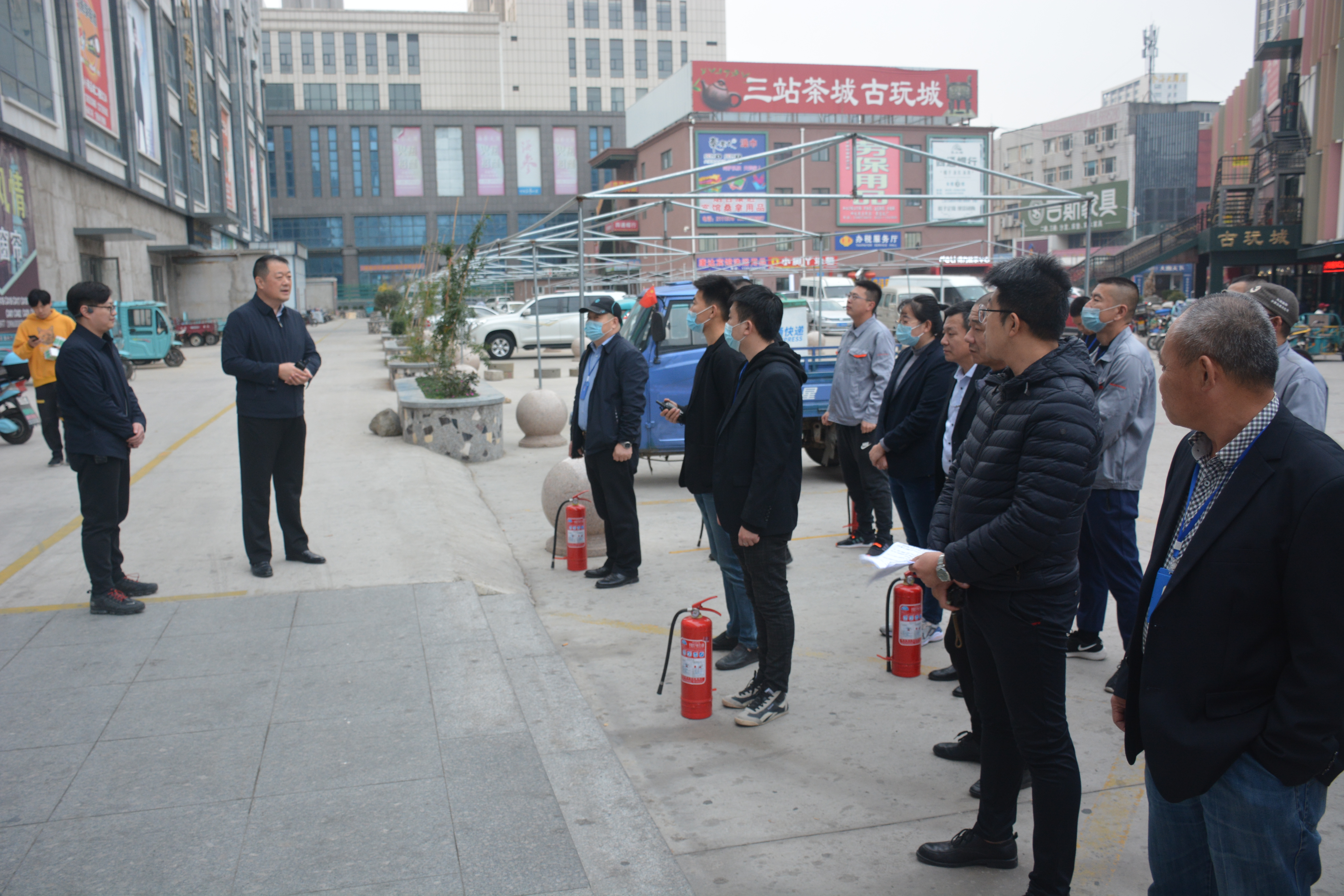 三站小商品市场2020.11.17消防演练总结