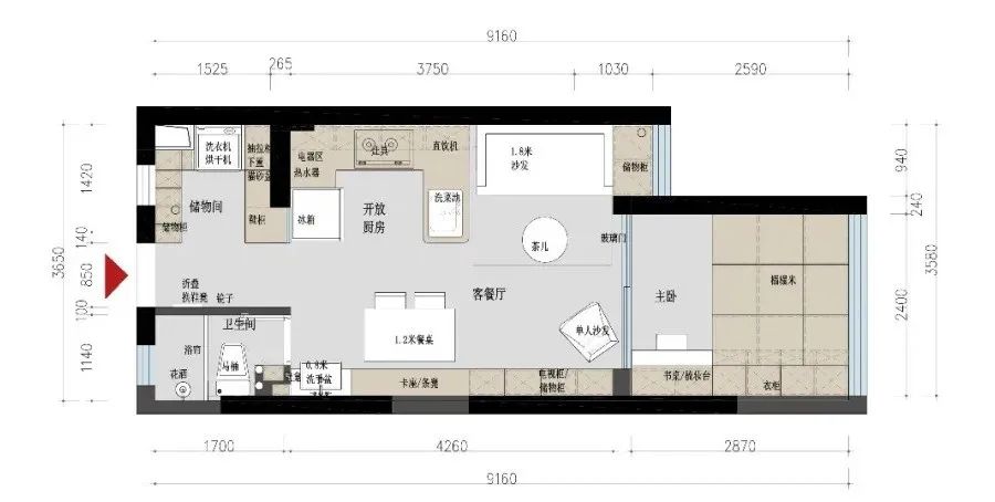 看完她30㎡小家，才知道什么叫颜值与实用共存，7大功能区太赞了