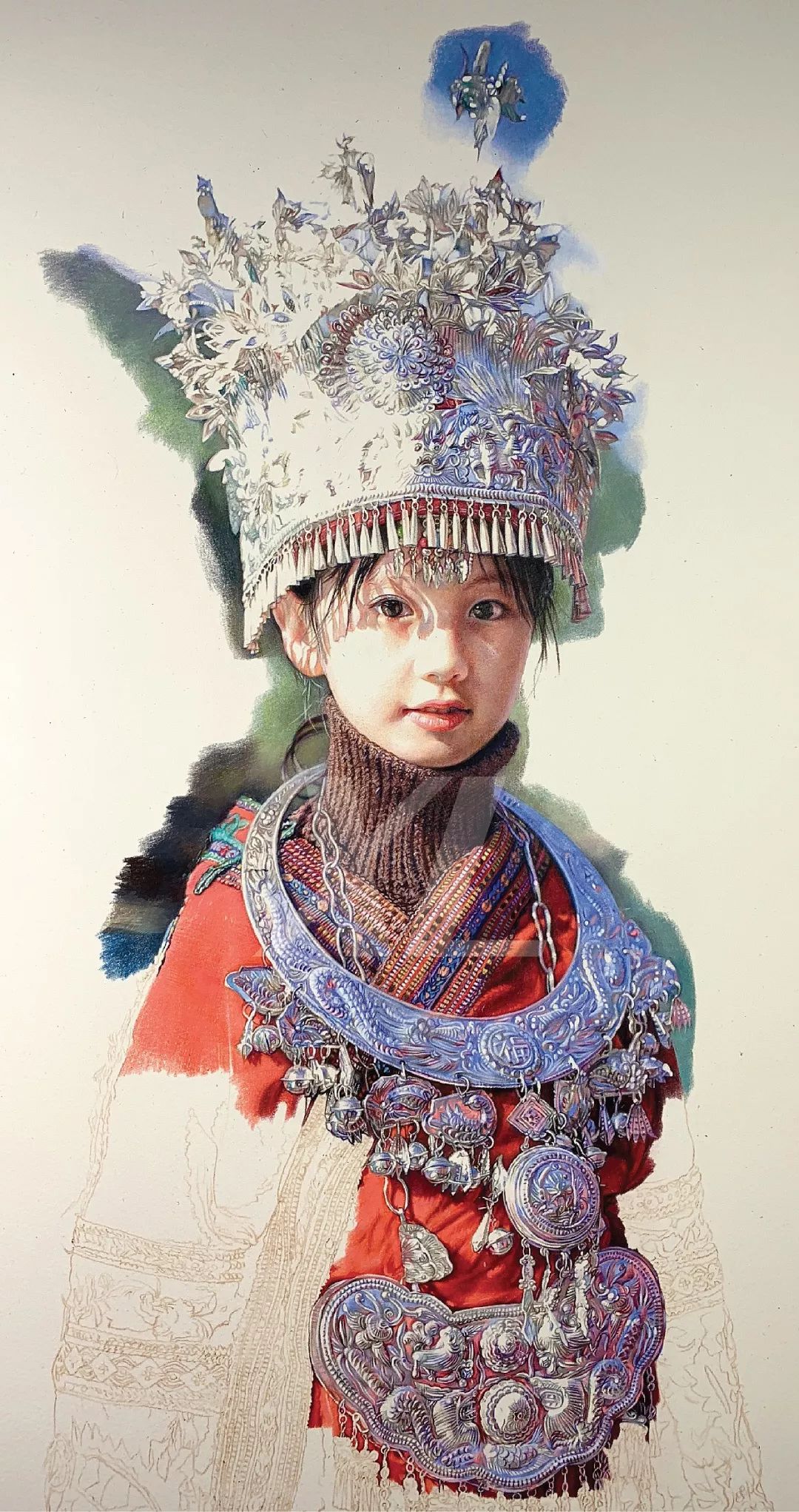 祥雷彩铅美女,惊艳大半个中国,每一根线条都能看到他.