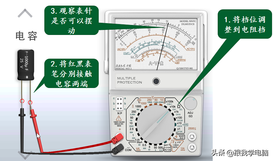 维修工具仪表：指针万用表使用，数字万用表使用