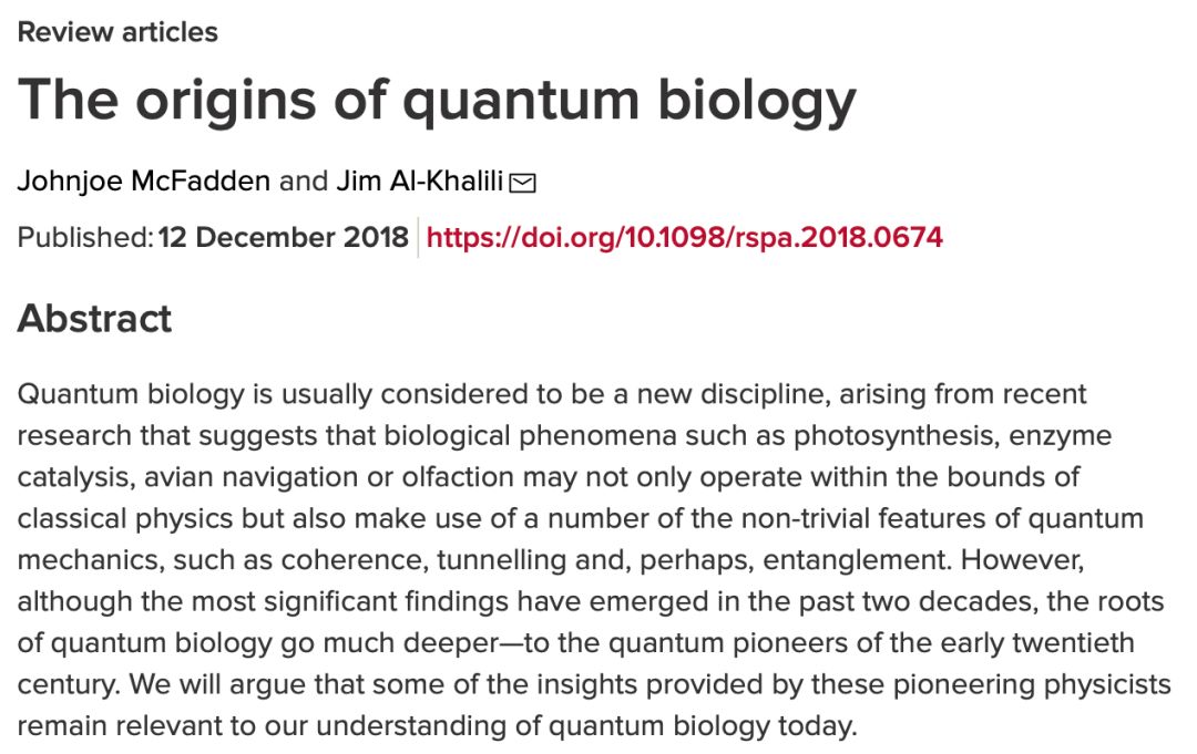 「量子生物学」什么是量子生物（量子生物学的起源详解）