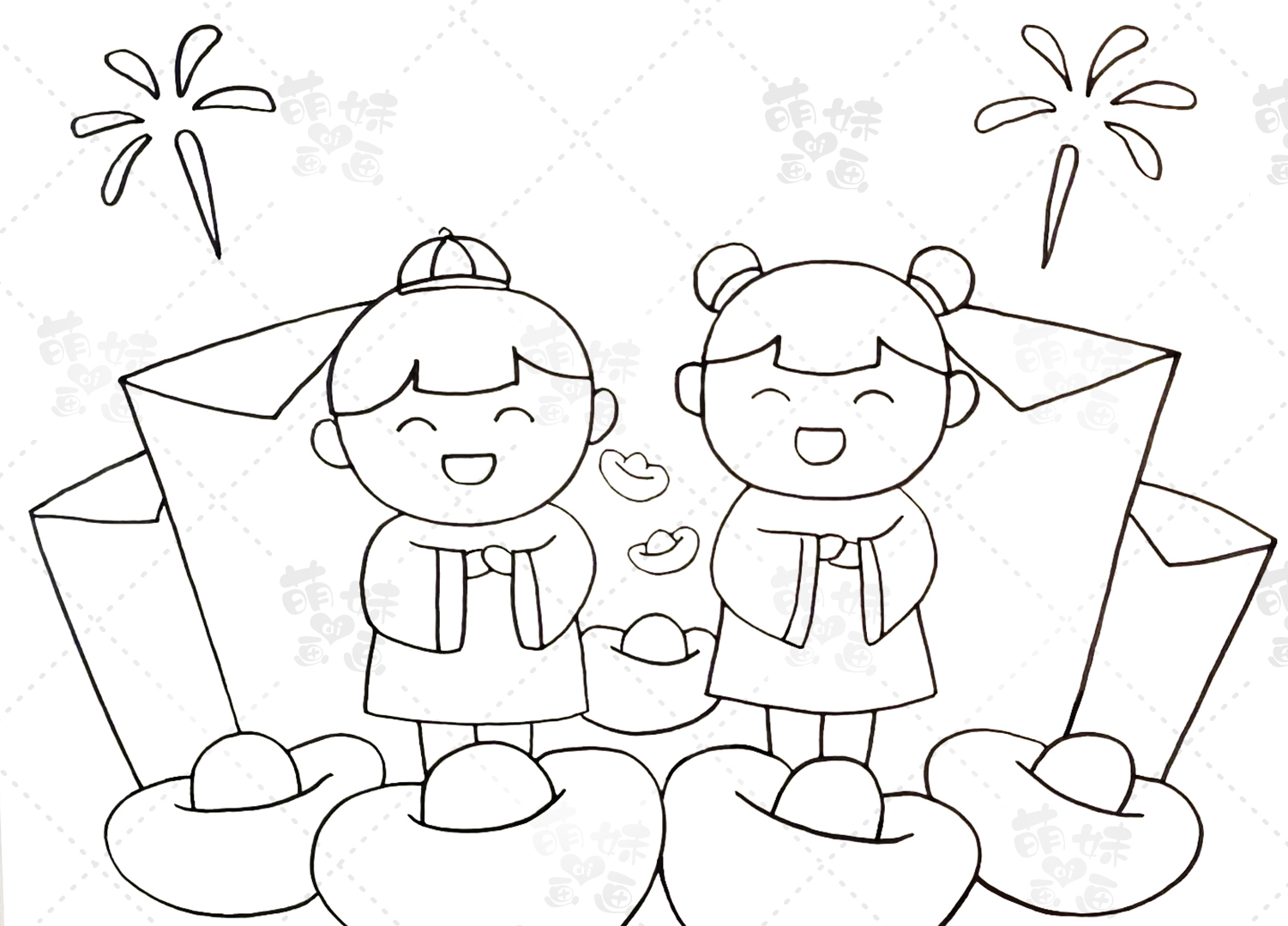 鞭炮的简笔画(鞭炮的简笔画图片) - 盾灵网