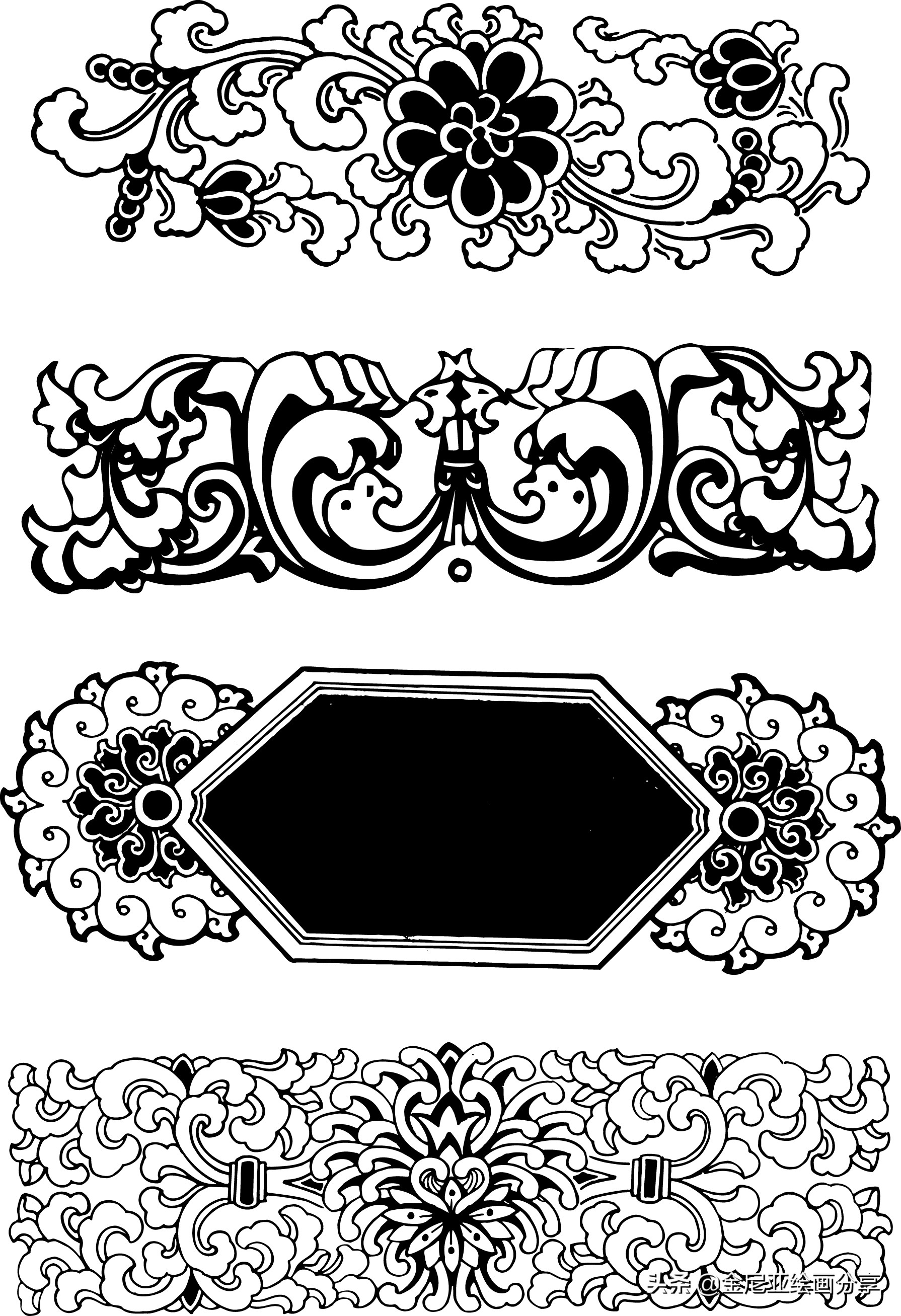 相框 吉祥图案 图腾 传统花纹图案 动漫平面设计 广告设计 装饰图案