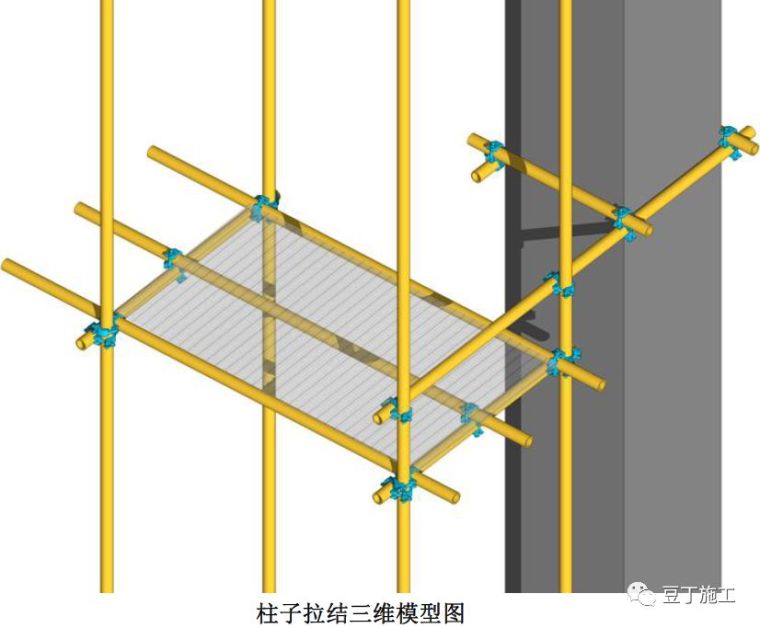 大神绘制脚手架三维构造图，清晰明了