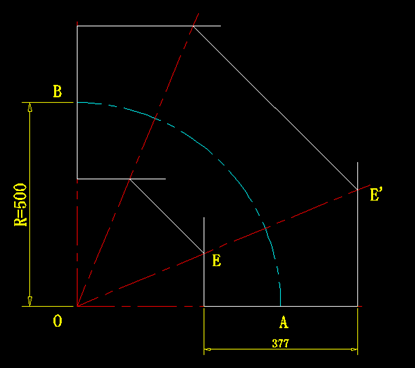 90度弯头图放样怎样画